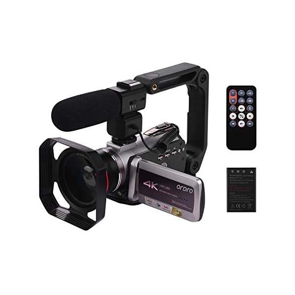 Walmeck- Tragbarer Realer 4K UHD 30FPS WiFi Digitaler Videokamera-Camcorder 3,1 Zoll IPS-Touchscreen 64-Fach Digitalzoom…