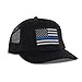 Thin Blue Line American Flag Flexfit Hat - Snapback Mesh Trucker