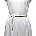 MoYoTo Womens Fashion Gold Waist Chain Jewelry Belts Elastic Belts For Dress with Tassel (Bow-Gold)