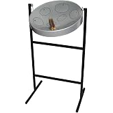 Jumbie Jam Authentic Steel Drum Steel Finish with Tube Floor Stand