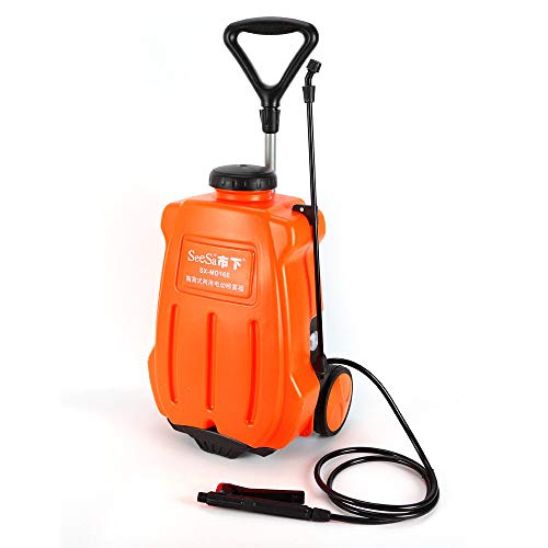 Wanlecy 16L Portable Backpack Sprayer with Wheels Battery Powered, 12V Rechargeable Trolley Sprayer for Farm Garden Lawn Fertilizing Watering Weed Killing - Thumbnail 5