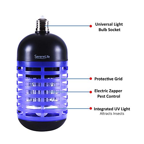 SereneLife Electronic Insect Killer, Bug Zapper Light Bulb, Mosquito