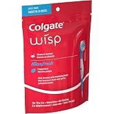 Colgate Optic White Wisp Disposable Mini Toothbrush, Cool Mint - 24 Count
