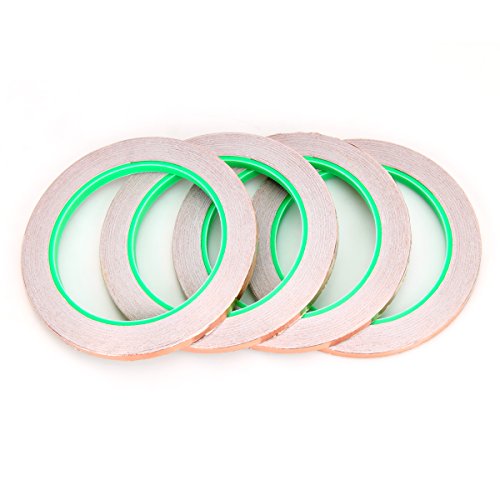 image for AUSPA 4 Pack Copper Foil Tape, 66 Feet Double-Sided Copper Foil Conduc