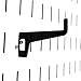 Wall Control 2-7/8in Long Reach Hook Pack - Slotted Metal Pegboard Hooks Pegboard and Slotted Tool Board - Black