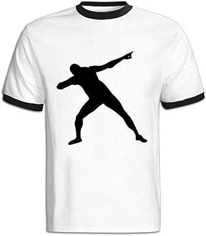 JACKJOM Usain Bolt Silhoutte 1c Hit Color Tshirts For Men
