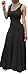 Imily Bela Women's Sleeveless Pleated Swing Maxi Cocktail Dress Floor Length (XX-Large, Black)