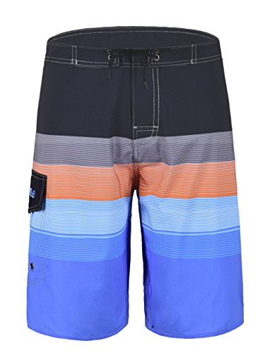 Nonwe Men's Sportwear Quick Dry Beach Shorts with Lining Orange 30