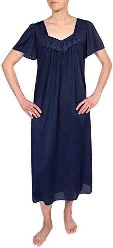 Heavenly Bodies Tricot Nightgown, Long Sleep Dress with Comfortable Lightweight Fabric