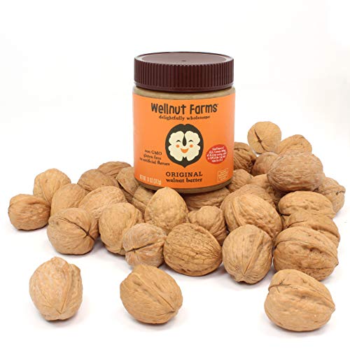 Wellnut Farms Rich and Creamy Non GMO Walnut Butter with Omega 3, Original, 11 Ounce