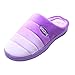 WILLIAM&KATE Women's Men's Memory Foam Slip On Slippers Comfy Plush Lined House Shoes Indoor & Outdoor Anti-Skid Rubber Sole(38-39/7-8 B(m) US, Purple)
