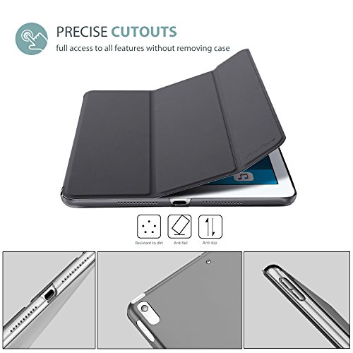 ProCase iPad Pro 10.5 Case 2017, Ultra Slim Lightweight Stand Smart Case Shell with Translucent Frosted Back Cover for All-New Apple iPad Pro 10.5 Inch -Space Gray