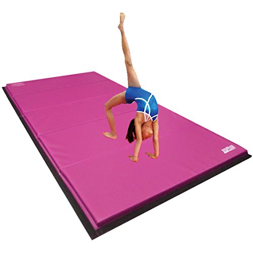 gymmatsdirect Gymnastics Mat Folding Tumbling Exercise Mat - 2" 4" Thick Folding Gym Aerobics Mats Kids Home Yoga Mat, Multiple Color/Size Choice