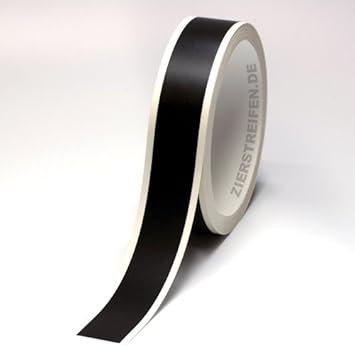 Zierstreifen 15 mm, 10 m für Auto, Boot, Modellbau und mehr - SCHWARZ MATT