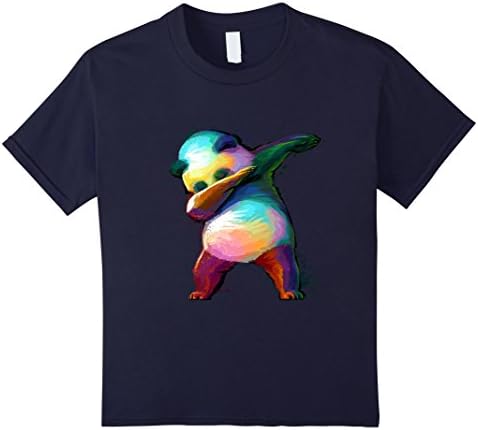 Kids Dabbing Panda Shirt 6 Navy