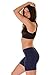 90 Degree By Reflex Womens High Waisted Biker Shorts Ribbed Workout Yoga Running Tummy Control Spandex Short - Midnight Navy - Large
