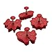 Cake Boss Decorating Tools 4-Piece Halloween Fondant Press Set, Red