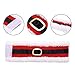 Leinuosen 10 Pieces Christmas Napkin Rings Holders Napkin Band with Santa Belt Design for Party Dinner Table Decoration