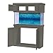 RJ ENTERPRISES Oak Empire Reef 48″X18″ Flat Gray 36″ Tall Aquarium Stand fits75/90 Gal & Oak Empire Reef 48″X18″ Flat Gray 15″ Tall Canopy fits75/90 Gal & Glass Tank Aquarium 90 Gal is Includedthumb 2