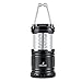 Oak Leaf Ultra Bright Portable LED Camping Lantern for Outdoor,Emergency,Hurricanes,Hiking,Hunting,Storm (Black, Collapsible)