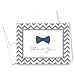 MyExpression.com 50 Cnt Little Man Bow Tie Baby Shower Thank You Cards (Navy)