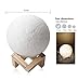 [Newest Design] AMZLIFE 3D Printing Moon Light Works While Charging, 5.9