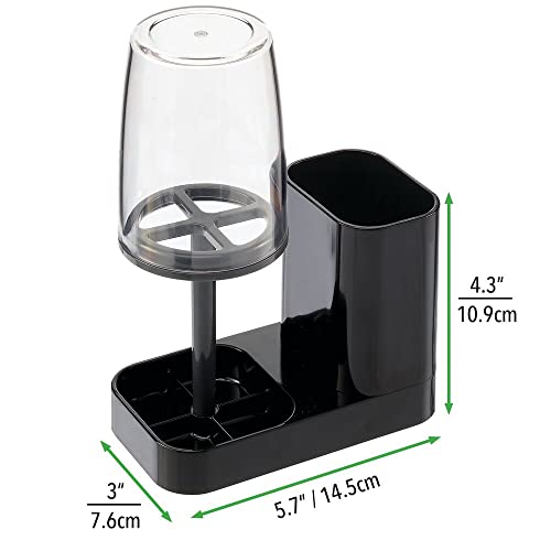 mDesign Modern Plastic Bathroom Vanity Countertop Toothpaste