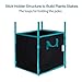 OPULENT SYSTEMS 6 Pack 5 Gallon Heavy Duty Square Grow Bags Thickened Nonwoven Fabric Pots with Handles and Stick Holders for Poles (Black)thumb 3