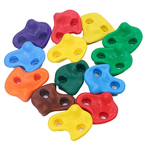 Take Me Away 20 Premium Quality Large Rock Climbing Holds for Kids with Longer 2" Mounting Hardware for Wood Playset Swing Set, Indoor Outdoor Climbing Wall, Children Playground