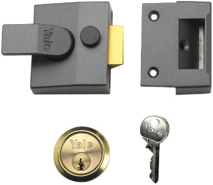 YALE YALP85DMGSC P-85-DMG-SC-40-Deadlocking Nightlatch Finish, High Security with Automatic Deadlock, Dark Metallic Gray, 40