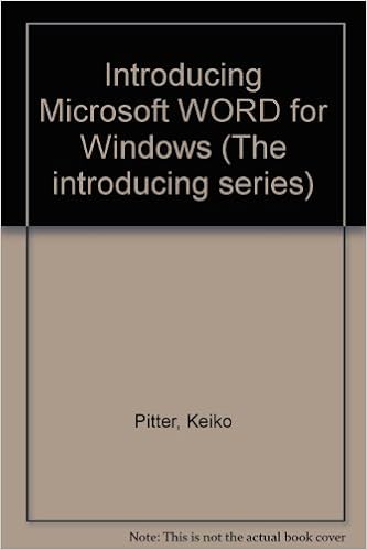Introducing Microsoft Word For Windows 20 The Introducing - 