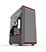 Phanteks PH-EC300PTG_BR Eclipse P300 Tempered Glass Steel ATX Mid Tower Case Black/Red primary