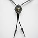 Golden Long Horn Bull Western Bolo Tie