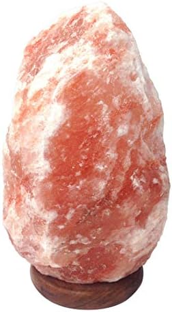 SJN Himalayan Rock Salt Lamp Hand-Carved Mountain Shaped 7-inch Height 2-3 Kg, Natural Air Purifier (Spare Bulb & Wire)