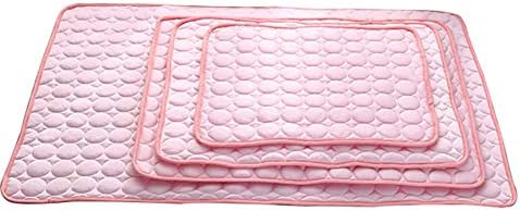 PUAO Pet Dog Self Cooling Mat Pad, Puppy Cat Ice Silk Mat Cooling Blanket for Kennels, Crates and Beds