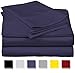 True Luxury 1000-Thread-Count 100% Egyptian Cotton Bed Sheets, 4-Pc Queen Plum Sheet Set, Single Ply Long-Staple Yarns, Sateen Weave, Fits Mattress Upto 18'' Deep Pocket