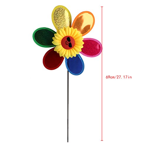 Lvyuanda Single Layer Colorful Wheel Wind Spinner Windmill - Outdoor Lawn Decor Your Yard and Garden