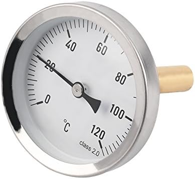 Jacde(TM) 1Pc 63mm Dial Thermometer Liquid Temperature Gauge 0-120 Centigrade Horizontal Mounting Worldwide Store