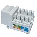 Keystone Jack RJ45 Ethernet Module Cat6 Network Coupler Punch Down Adapter Compatible Cat 6/5e/5 Connector(10-Pack White)