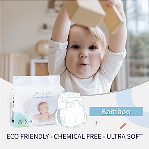 ECO BOOM Bamboo Viscose Baby Diapers 100 Natural Diaper Infant Anti