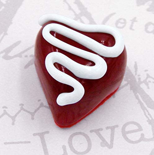 Sweetheart Glass Cherry Chocolate Heart Gift Handmade Sculpture Home DÃ©cor (Lampwork)