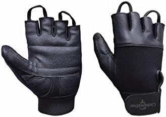 GlobalLeather Leather Suregrip Wheelchair Gloves - Small