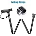 Folding Walking Cane for Men and Women, Retractable and Adjustable Collapsible Cane for Elderly, Lightweight and Protable Walking Stick with Non-Slip Grip Handle and Rubber Tip - Metene