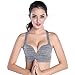 ROPALIA Seamless Yoga Sports Bra No Rims Padded Push Up Racerback Fitness Tank Top Light Grey L
