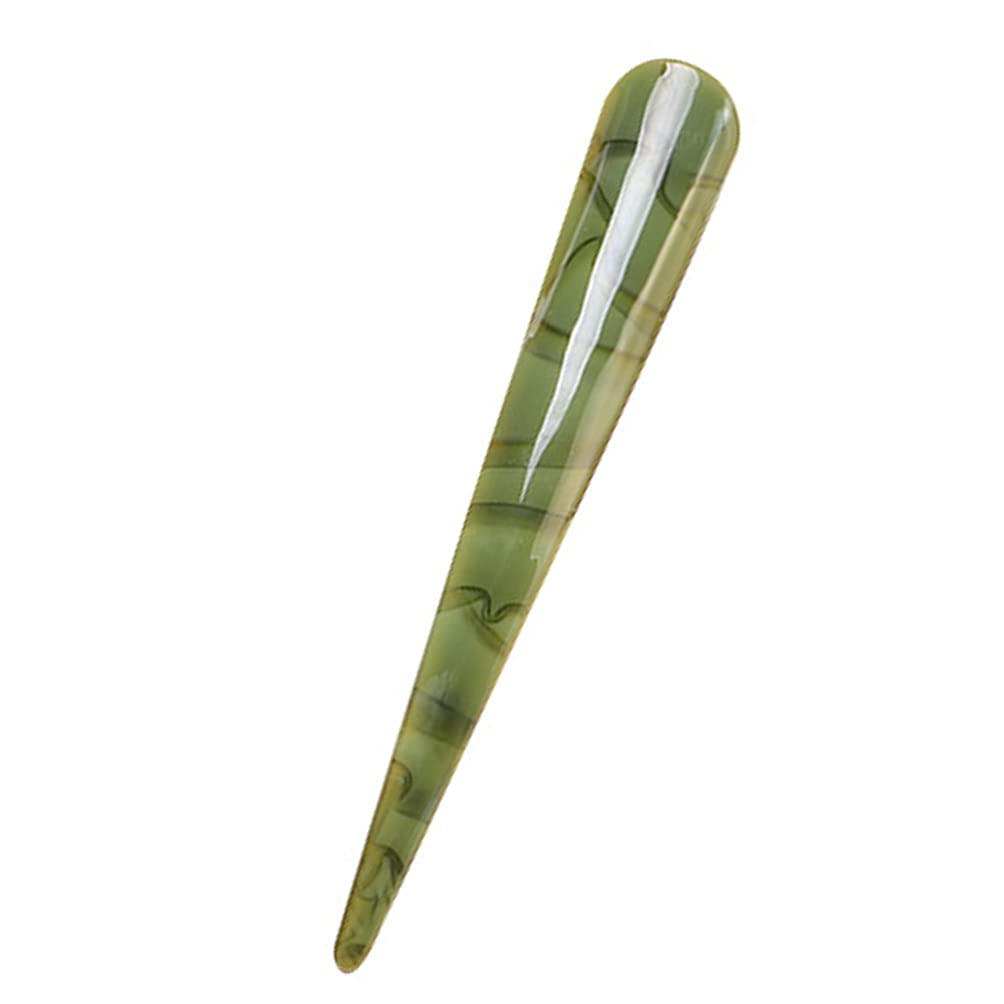 FRCOLOR Large Alligator Hair Clip Non- Slip Duckbill Hairpin Vintage Acetate Hair Grip Hair Beak Barrettes for Women Girls Thick and Thin Hair (Green)