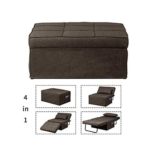Ainfox Ottoman Sofa Bed, 4 in 1 MultiUse Folding Guest Bed Full Padded
