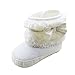 Weixinbuy Baby Girls Fur Fleece Snow Bowknot Soft Sole Boots Crib Shoes