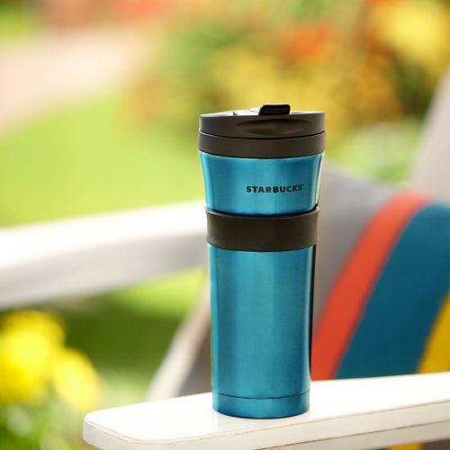 Buy Starbucks Stainless Steel Tumbler with Grip Blue, 16 Fl Oz Online
