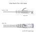 Lovicool Cat 6 Patch ft Flat Internet Network Ethernet Cords with Lan Snagless Rj45 Connectors with Cable Clips 75 Feet White 23 6 Meters
