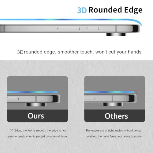 HidWee Privacy Screen Protector for Samsung Galaxy S23 Ultra 5G, 2 Pieces 3D Tempered Glass Anti-Spy 9H Hardness, Bubble-Free Anti-Spy Tempered Glass Friendly for Case